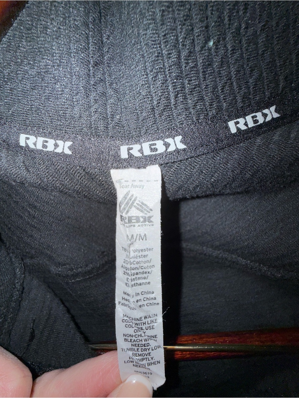 RBX Women’s Black Full-Zip Ribbed Jacket, Sweatshirt, Sweater, Medium - Picture 4 of 4
